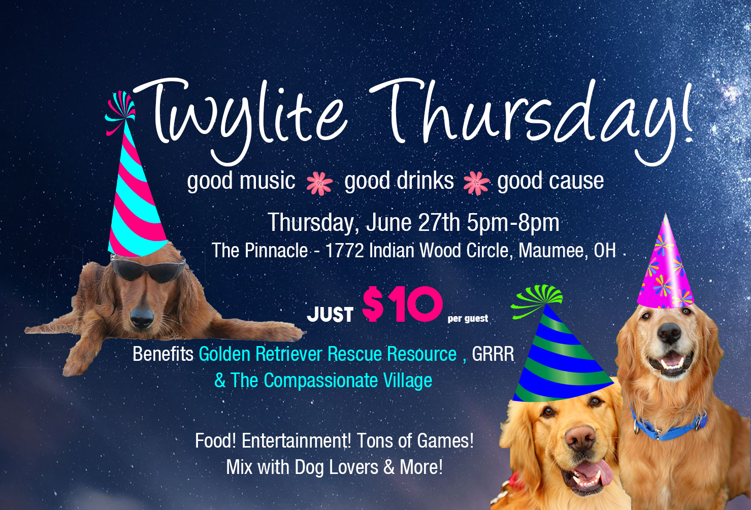 Twylite Thursday event for Golden Retriever Rescue Resource, a golden retriever rescue serving located in the Toledo Ohio area.