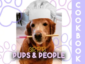 Pups & People Cook book for golden retriever lovers.